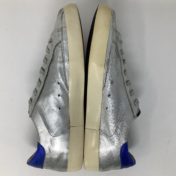 Golden Goose Silver and Blue Men's Shoes - Picture 6 of 12